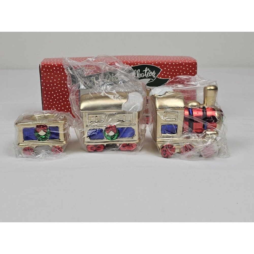 The Holiday Collection The Cooks Bazaar 3pc Train Candle Holder Christmas Decor